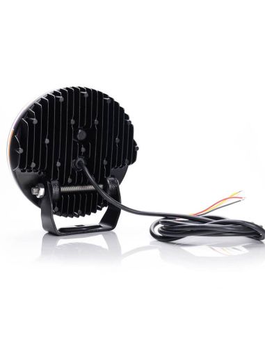 Farol LED redondo com luz âmbar e longo alcance AD SM1 HR 17,5 Pontos de Luz W257 2179 Was | leonleds