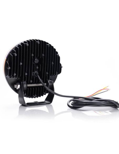 Farol LED redondo com luz âmbar e longo alcance AD SM1 HR 17,5 Pontos de Luz W257 2179 Was | leonleds