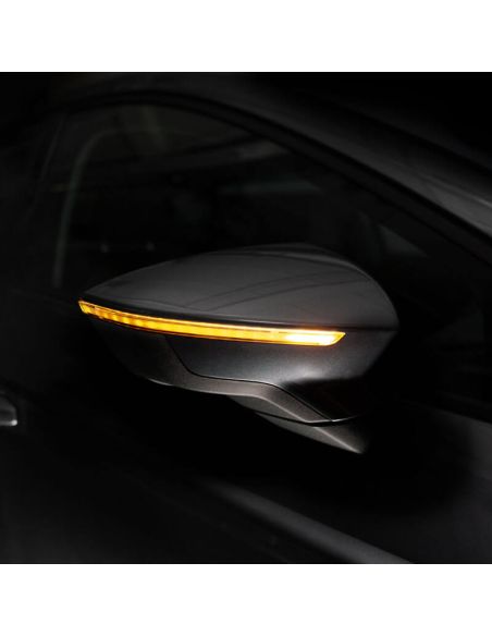 Clignotants dynamiques à LED pour finition miroir Noir LEDriving® LEDDMI 5F0 BK S Homologué Lot de 2. Seat Osram | LéonLeds