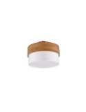 Plafón de techo redondo madera natural 30 cm Seasons 2xE14 40W sin luz