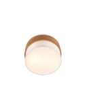 Plafón de techo redondo madera natural 30 cm Seasons 2xE14 40W con luz
