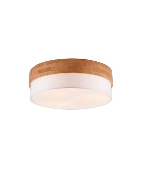 Plafonnier rond en bois naturel 50 cm Seasons 2xE14 40W