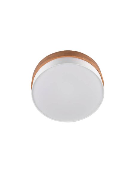 Plafón de techo redondo madera natural 50 cm Seasons 2xE14 40W detalle