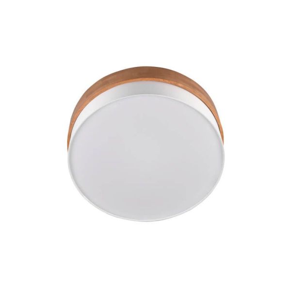Plafón de techo redondo madera natural 50 cm Seasons 2xE14 40W detalle