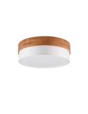 Plafón de techo redondo madera natural 50 cm Seasons 2xE14 40W detalle