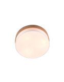 Plafón de techo redondo madera natural 50 cm Seasons 2xE14 40W con luz