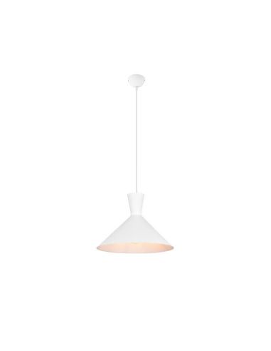 Lámpara de techo colgante metálica varios colores Enzo 1xE27 28W blanca