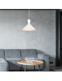 Lámpara de techo colgante metálica varios colores Enzo 1xE27 28W blanca ambiente