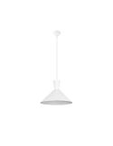 Lámpara de techo colgante metálica varios colores Enzo 1xE27 28W blanca sin luz