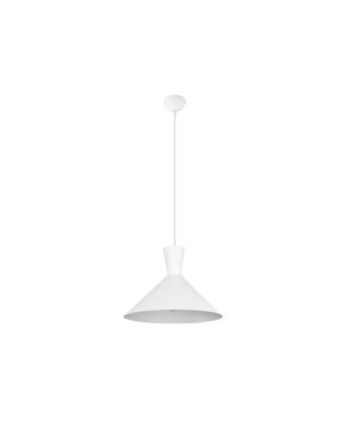 Lámpara de techo colgante metálica varios colores Enzo 1xE27 28W blanca sin luz