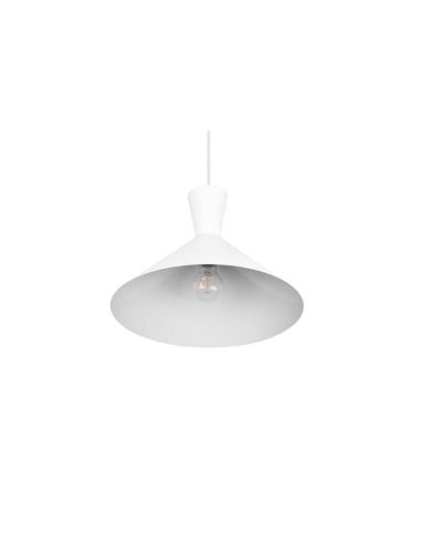 Lámpara de techo colgante metálica varios colores Enzo 1xE27 28W blanca detalle
