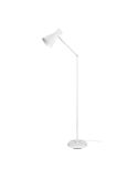 Lámpara de pie estilo flexo metálico varios colores Enzo 1xE27 10W blanca sin luz
