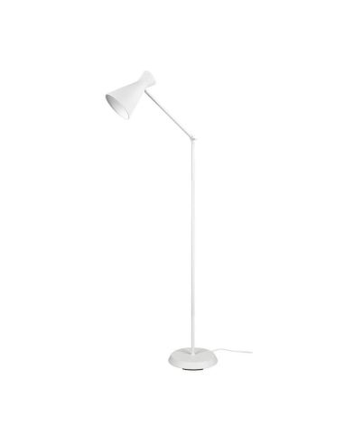 Lámpara de pie estilo flexo metálico varios colores Enzo 1xE27 10W blanca sin luz