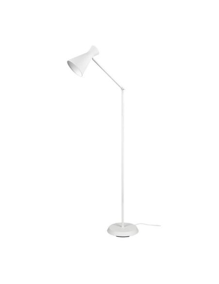 Lámpara de pie estilo flexo metálico varios colores Enzo 1xE27 10W blanca sin luz