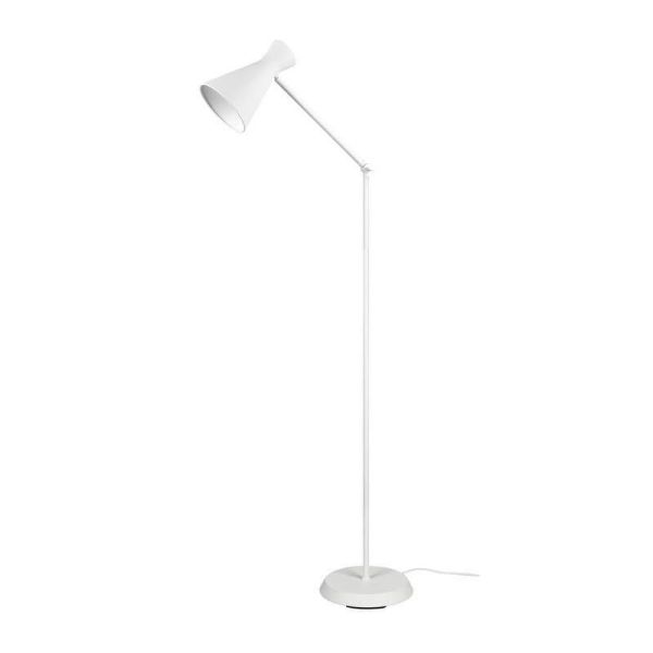 Lámpara de pie estilo flexo metálico varios colores Enzo 1xE27 10W blanca sin luz
