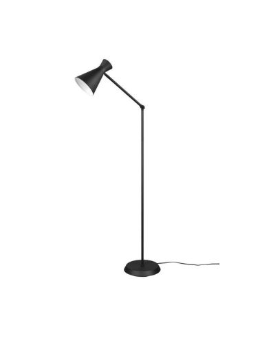 Candeeiro de pé estilo flexo de metal várias cores Enzo 1xE27 10W preto sem luz