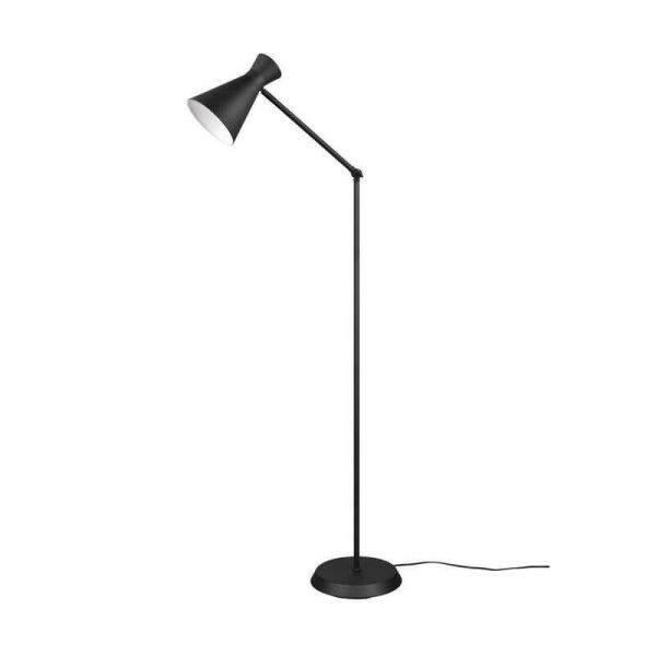 Lámpara de pie estilo flexo metálico varios colores Enzo 1xE27 10W negro sin luz