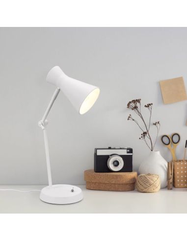 Lámpara de sobremesa metálica estilo flexo Enzo 1xE27 10W ambiente