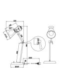 Lámpara de sobremesa metálica estilo flexo Enzo 1xE27 10W medidas
