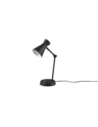 Candeeiro de mesa Enzo 1xE27 10W preto de metal flexível sem luz