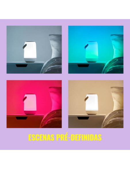 Lampe portable avec poignée polychrome Wifi Dégradé RGB 2200K-6500K ambiance 2