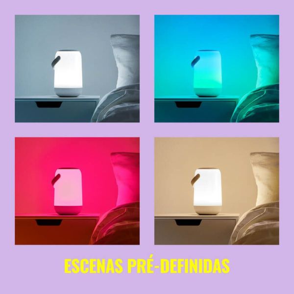 Lampe portable avec poignée polychrome Wifi Dégradé RGB 2200K-6500K ambiance 2