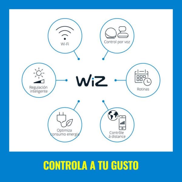 Lâmpada portátil com alça colorida Wifi Gradiente RGB 2200K-6500K controle wiZ