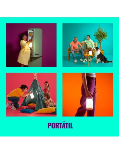 Lámpara portátil con Asa a todo color Wifi Gradient RGB 2200K-6500K  ambiente portatil