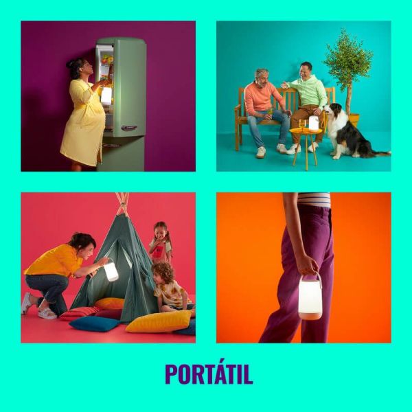 Lâmpada portátil com alça colorida Wifi Gradiente RGB 2200K-6500K atmosfera portátil