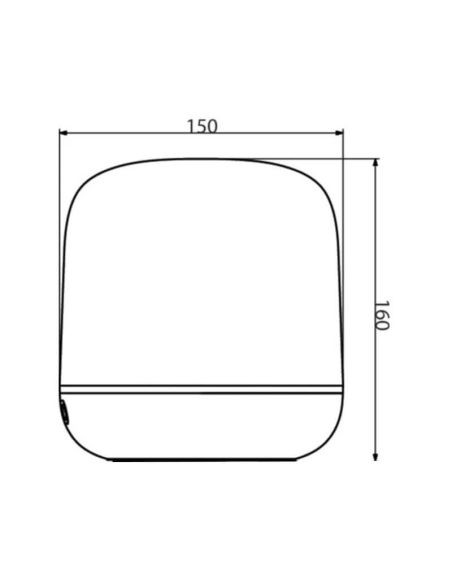Candeeiro de mesa portátil Hero Outdoor em cores IP44, medições de controle de toque