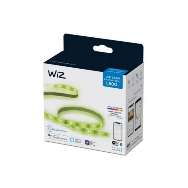 Kit de inicio Tira LED 2 m Inteligente a todo color, control por voz y Wifi caja