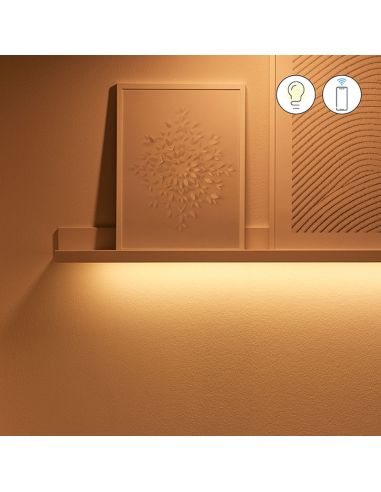 Bande LED d'ambiance 4 m Smart full color, commande vocale et Wifi ambiance chaleureuse