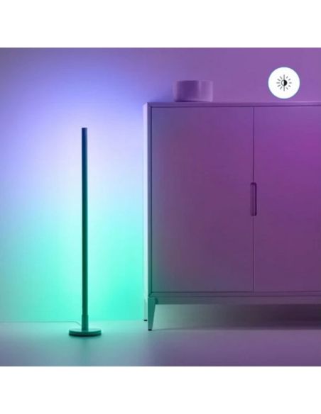 Lámpara de pie/Barra de Luz Pole Foco 4,9W (Equiv. 50W) a todo color, Plug & Play Control por voz, aplicación WiZ y Wifi ambient