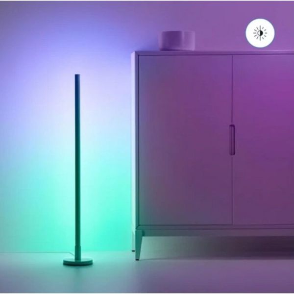 Lámpara de pie/Barra de Luz Pole Foco 4,9W (Equiv. 50W) a todo color, Plug & Play Control por voz, aplicación WiZ y Wifi ambient