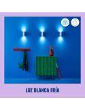 Foco de pared arriba y abajo con luz a todo color negro o blanco 2200-6500 (RGB) 4,7W  IP20 Wifi ambiente luz fria