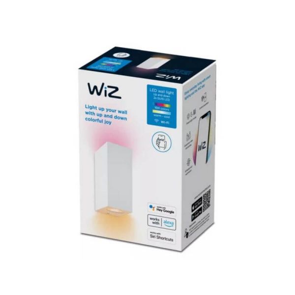Foco de pared arriba y abajo con luz a todo color negro o blanco 2200-6500 (RGB) 4,7W  IP20 Wifi caja