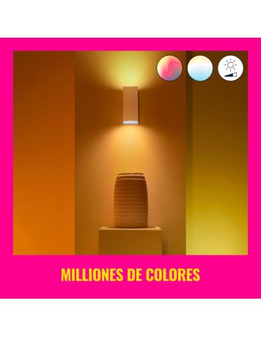 Foco de pared arriba y abajo con luz a todo color negro o blanco 2200-6500 (RGB) 4,7W  IP20 Wifi luz de colores