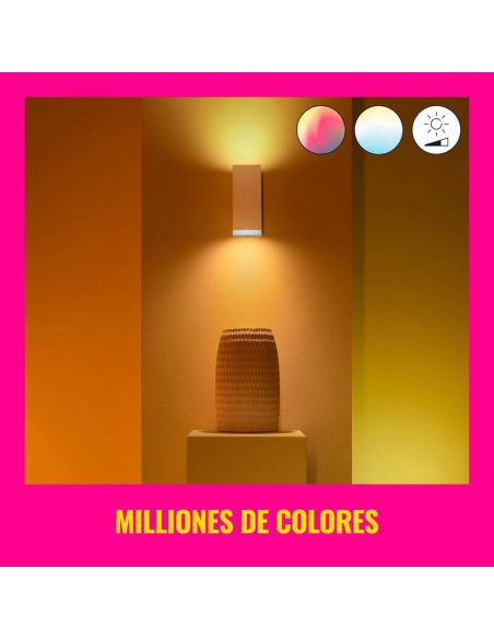Foco de pared arriba y abajo con luz a todo color negro o blanco 2200-6500 (RGB) 4,7W  IP20 Wifi luz de colores
