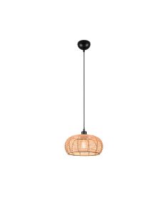 Lámpara de techo colgante rattan natural altura ajustable Inga 1xE27 40W