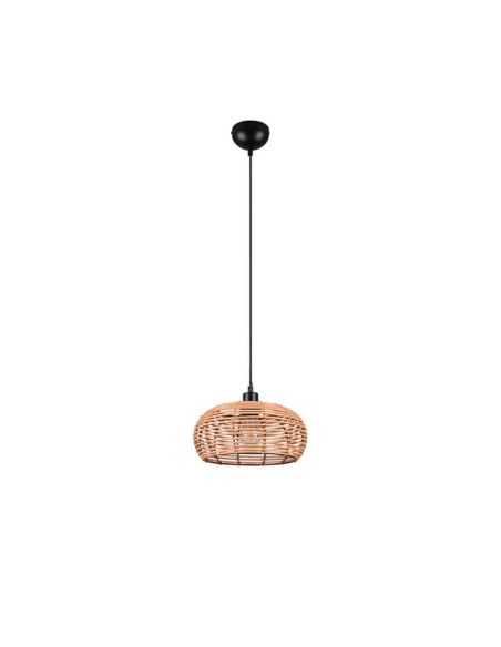 Lámpara de techo colgante rattan natural altura ajustable Inga 1xE27 40W sin luz