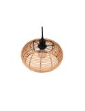 Lámpara de techo colgante rattan natural altura ajustable Inga 1xE27 40W detalle sin luz