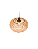 Plafonnier suspension en rotin naturel hauteur réglable Inga 1xE27 40W détail d'en haut