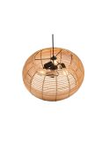 Lámpara de techo colgante rattan natural altura ajustable Inga 3xE27 40W detalle desde arriba