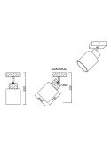 Aplique de pared madera natural 1xE14 25W Assam medidas