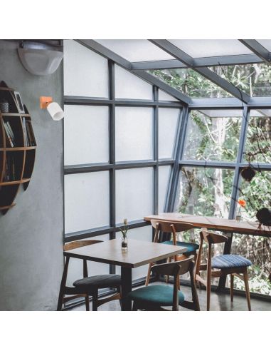 Arandela de madeira natural 1xE14 25W...