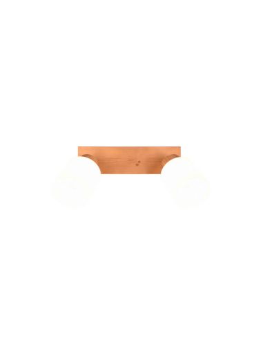 Foco de techo y pared madera natural Assam 2xE14 25W