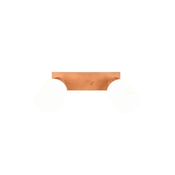Foco de techo y pared madera natural Assam 2xE14 25W