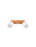 Foco de techo y pared madera natural Assam 2xE14 25W sin luz