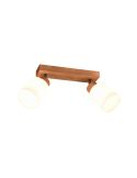 Foco de techo y pared madera natural Assam 2xE14 25W