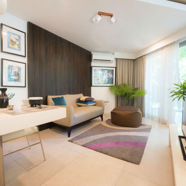 Refletor de teto e parede madeira natural Assam 2xE14 25W ambiente